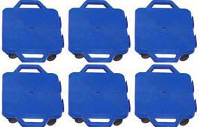 Connect-a-scooters (nylon Casters) - 12" (set Of 6 Blue)