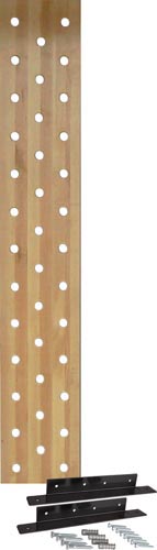 38-hole 12" Maple Pegboard W/ Mounting Bracket