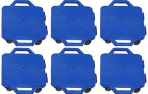 Connect-a-scooters (nylon Casters) - 16" (set Of 6 Blue)