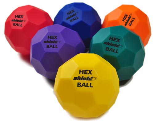 Hexagon Hockey Balls - Set Of 6 Colors