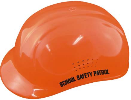 Hi-viz Orange Helmet W/ Label