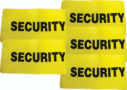 I.d. Armbands - Security (set Of 5)