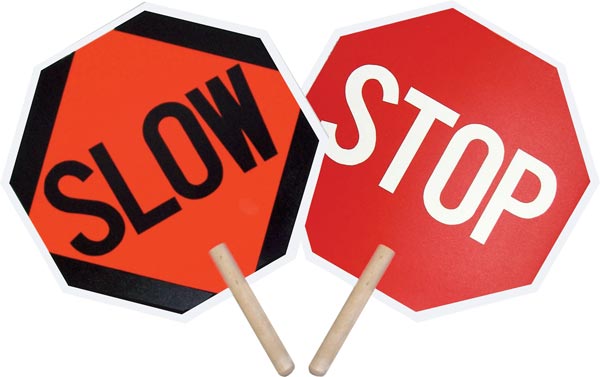 18" Stop/slow Paddle Sign