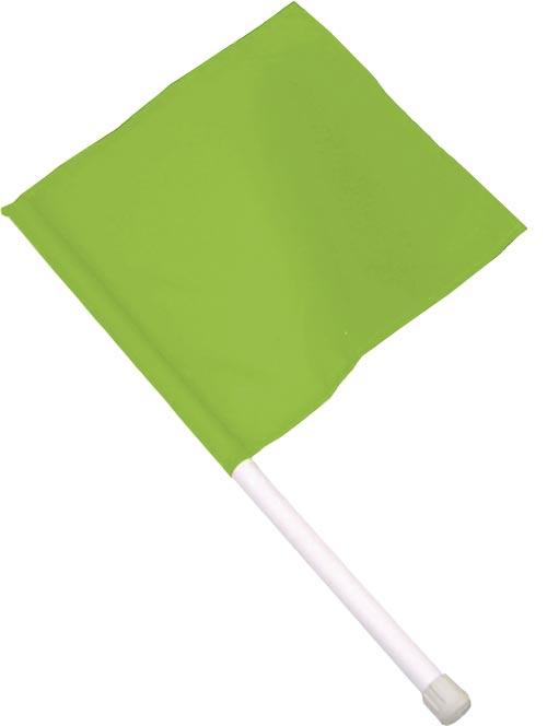 Hand-held Flag - Lime Green