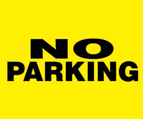 24" X 18" Barricade Sign - No Parking