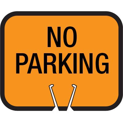 Snap-on Cone Sign - No Parking