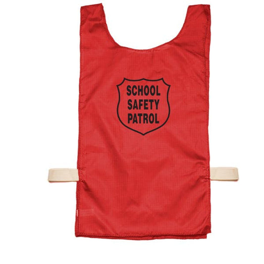 Nylon Pinnie (red) W/ Safety Patrol Emblem