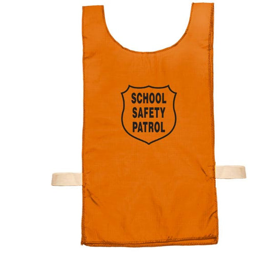 Nylon Pinnie (orange) W/ Safety Patrol Emblem