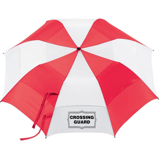 58" Folding Vented Umbrella W/ Crossing Guard Emblem