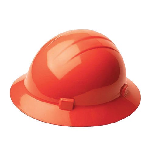 Full Brim Hard Safety Helmet - Hi-viz Orange