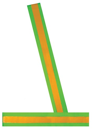 Lime Green Hi-viz Safety Patrol Belt W/ Orange Stripe - Sm